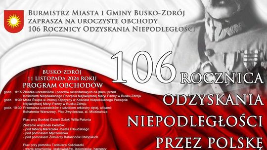 106. Rocznica Odzyskania Niepodległości w Busku. Szczegółowy program