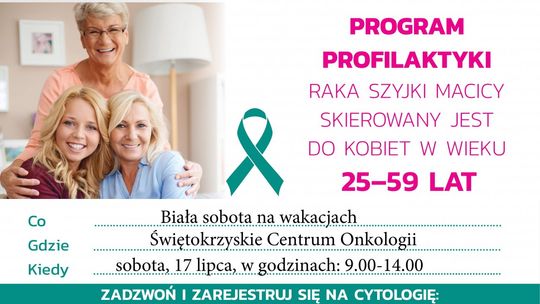 17 lipca w ŚCO - Biała sobota – zadbaj o zdrowie na wakacjach