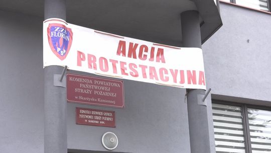 Akcja protestacyjna w Skarżyskiej PSP