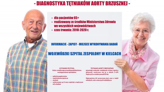 Bezpłatne badania w kierunku tętniaków aorty brzusznej