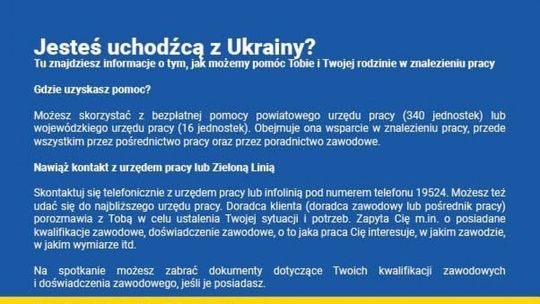 Informacje dla obywateli Ukrainy poszukujących pracy