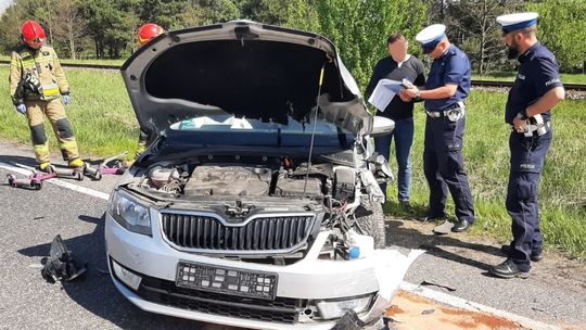 Kolizja na DK 42, kierowca BMW w szpitalu