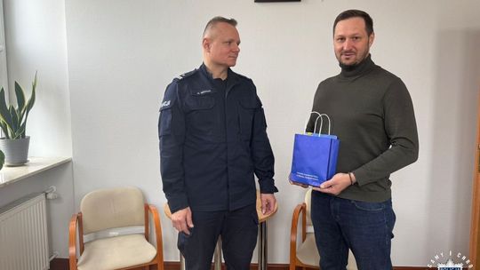 Komendant podziękował. pijany kierowca zatrzymany