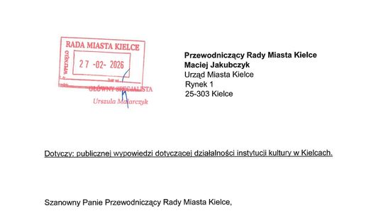 List otwarty dyrektorów kieleckich instytucji kulturalnych List otwarty dyrektorów kieleckich instytucji kulturalnych