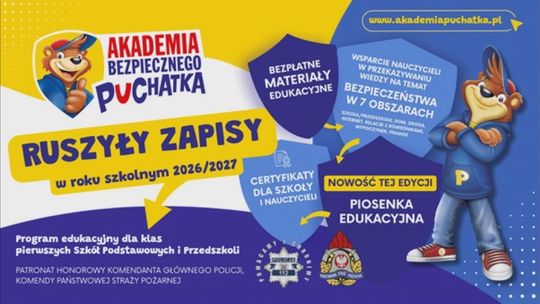 Mądrzej, pewniej, RAZEM! Trwają zapisy do Akademii Bezpiecznego Puchatka - jednego z największych bezpłatnych programów edukacyjnych w Polsce