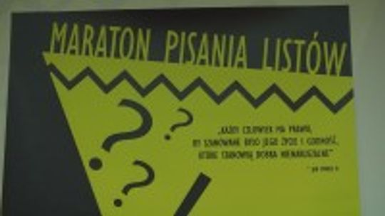 Maraton pisania listów w obronie praw człowieka