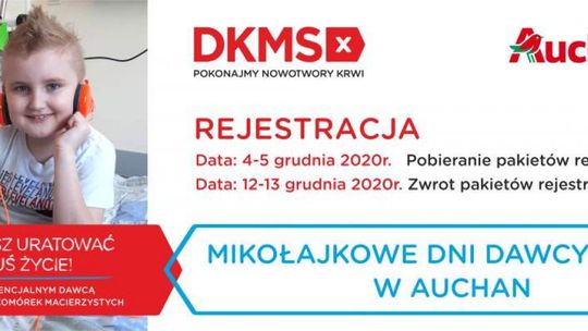 Mikołajkowy Dzień Dawcy Szpiku w Auchan 5 grudnia
