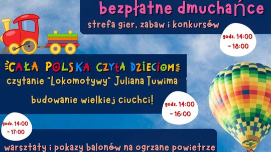 Na Dzień Dziecka pokazy balonowe, konstruowanie „Lokomotywy” i spotkanie z Fioną