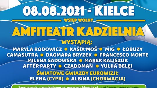 Największe wakacyjne przeboje muzyczne zabrzmią w  Amfiteatrze Kadzielnia