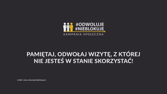 NFZ apeluje: nie możesz przyjść na wizytę? Odwołaj!
