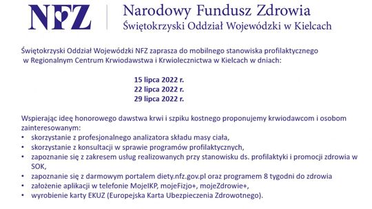 NFZ zachęca do dzielenia się tym najcenniejszym z leków