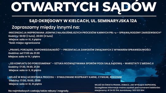 Noc Otwartych Sądów w Kielcach już 22 maja