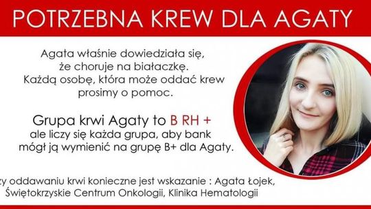 Oddaj krew dla Agaty