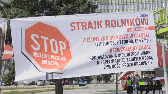 Ostatni dzień protestu rolników w Kielcach