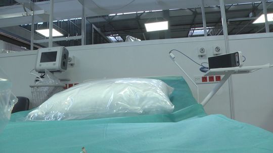 Pierwszy etap budowy szpitala tymczasowego w Targach Kielce zakończony