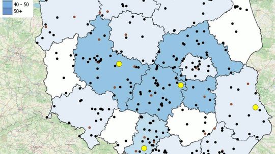 Policyjna mapa wypadków drogowych ze skutkiem śmiertelnym 