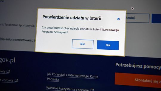 Ponad milion osób zgłosiło się już do Loterii Narodowego Programu Szczepień