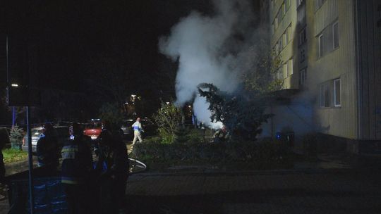 Pożar w wieżowcu w Kielcach