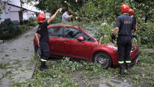 Prawie 350 interwencji strażaków w związku z usuwaniem skutków burz