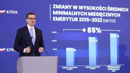 Premier: od marca wyższa waloryzacja rent i emerytur; emeryci otrzymają też czternastki