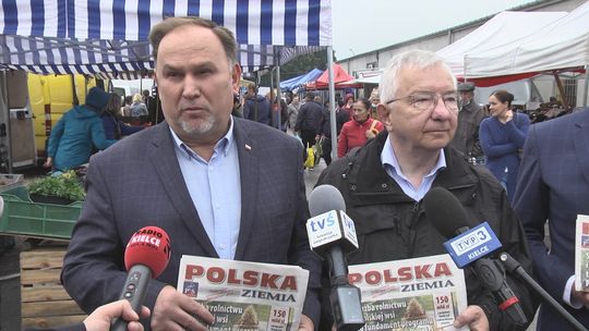 Prezes Lipiec unika trudnych pytań o protesty polskich rolników. Z odsieczą przybył poseł Kwitek