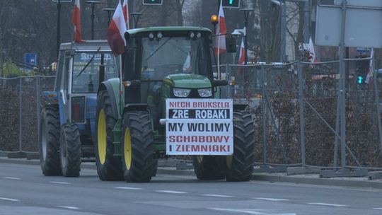 Protest rolników i blokada ulic w Kielcach