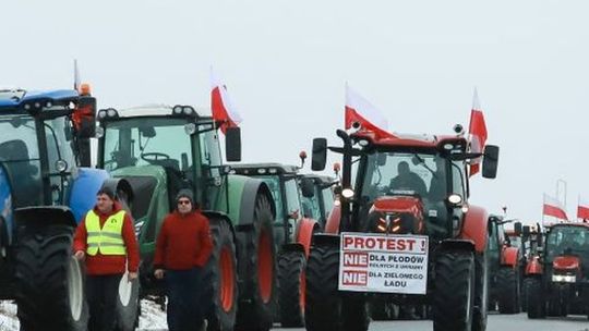 Protest rolników w centrum miasta