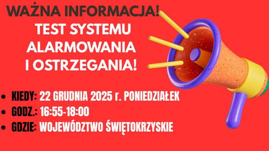 Przed nami test systemu ostrzegania