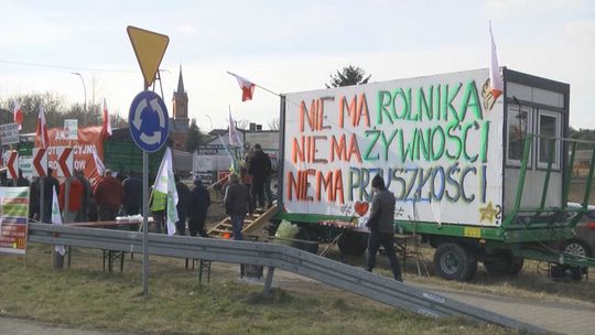 Przedłuża się protest rolników w Nagłowicach