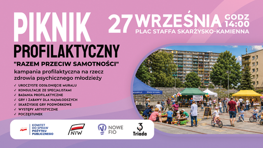 Rodzinny piknik profilaktyczny już 27 września w Skarżysku-Kamiennej