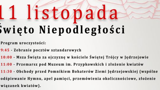 Starosta jędrzejowski zaprasza na obchody 104. Rocznicy Odzyskania Niepodległości