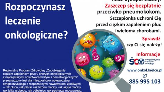 Szczepienie przeciwko pneumokokom, dla pacjentów onkologicznych
