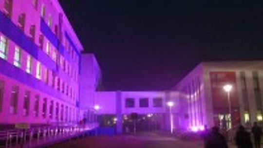 Szpital Wojewódzki rozbłysł na fioletowo dla małych wojowników