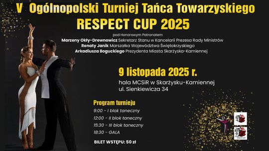 V Ogólnopolski Turniej Tańca Towarzyskiego RESPECT CUP 2025 już 9 listopada