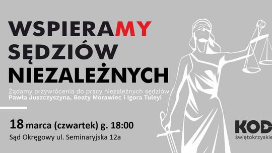 W Kielcach odbędzie się kolejna pikieta w obronie sądów