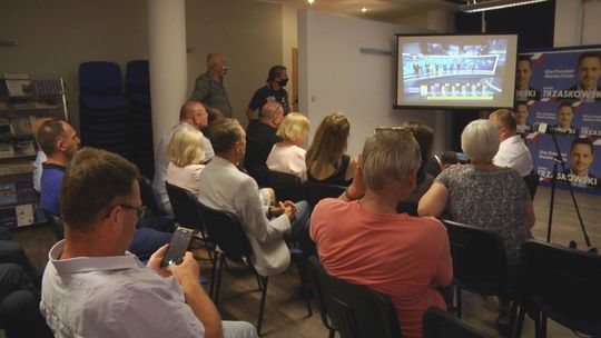 Wieczór wyborczy w sztabie Rafała Trzaskowskiego w Kielcach