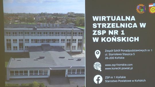 Wirtualna strzelnica w Zespole Szkół Ponadpodstawowych Nr 1 w Końskich już jest otwarta