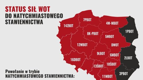 WOT: zmiana statusu do natychmiastowego stawiennictwa żołnierzy