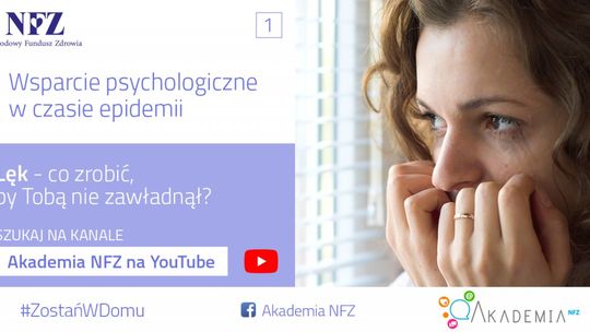 „Wsparcie psychologiczne podczas epidemii”. NFZ zachęca do oglądania filmów na YouTube
