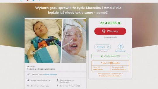 Wybuch gazu sprawił, że życie Marcelka i Amelki nigdy nie będzie już takie samo. Potrzebna pomoc