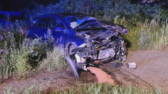 Wypadek na skrzyżowaniu ul. Pięknej z ul. 1. Maja w Skarżysku-Kamiennej