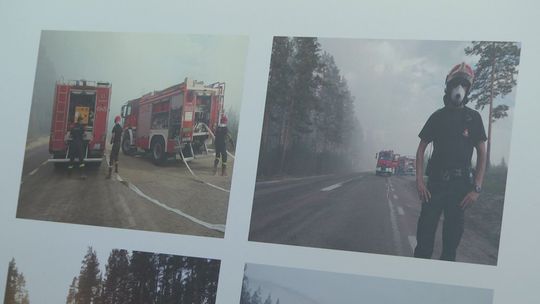 Wystawa zdjęć "Polska solidarna w Europie. Polscy strażacy w Szwecji" w ŚUW