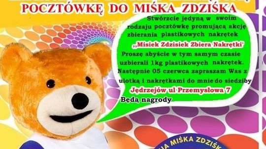 "Zakręcona pocztówka dla Miśka Zdziśka"