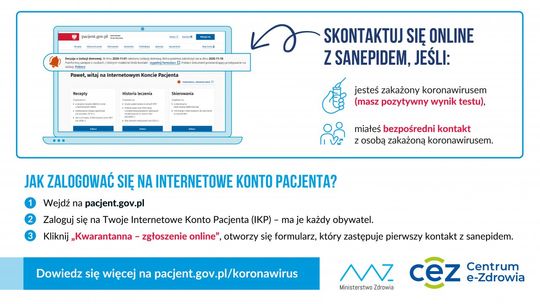 Zamiast telefonicznie kwarantannę zgłosisz do sanepidu przez IKP