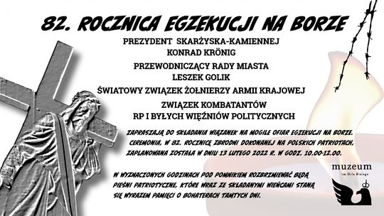 Zaproszenie na 82. rocznicę egzekucji na Borze