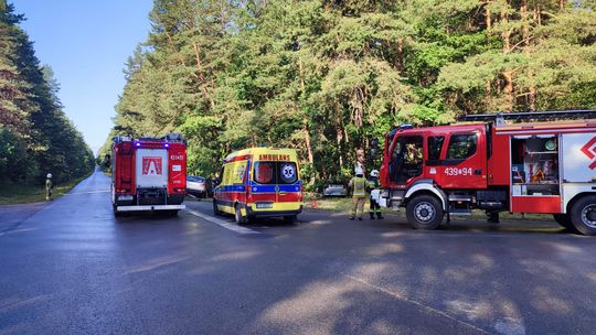 Wypadek samochodowy w Stąporkowie