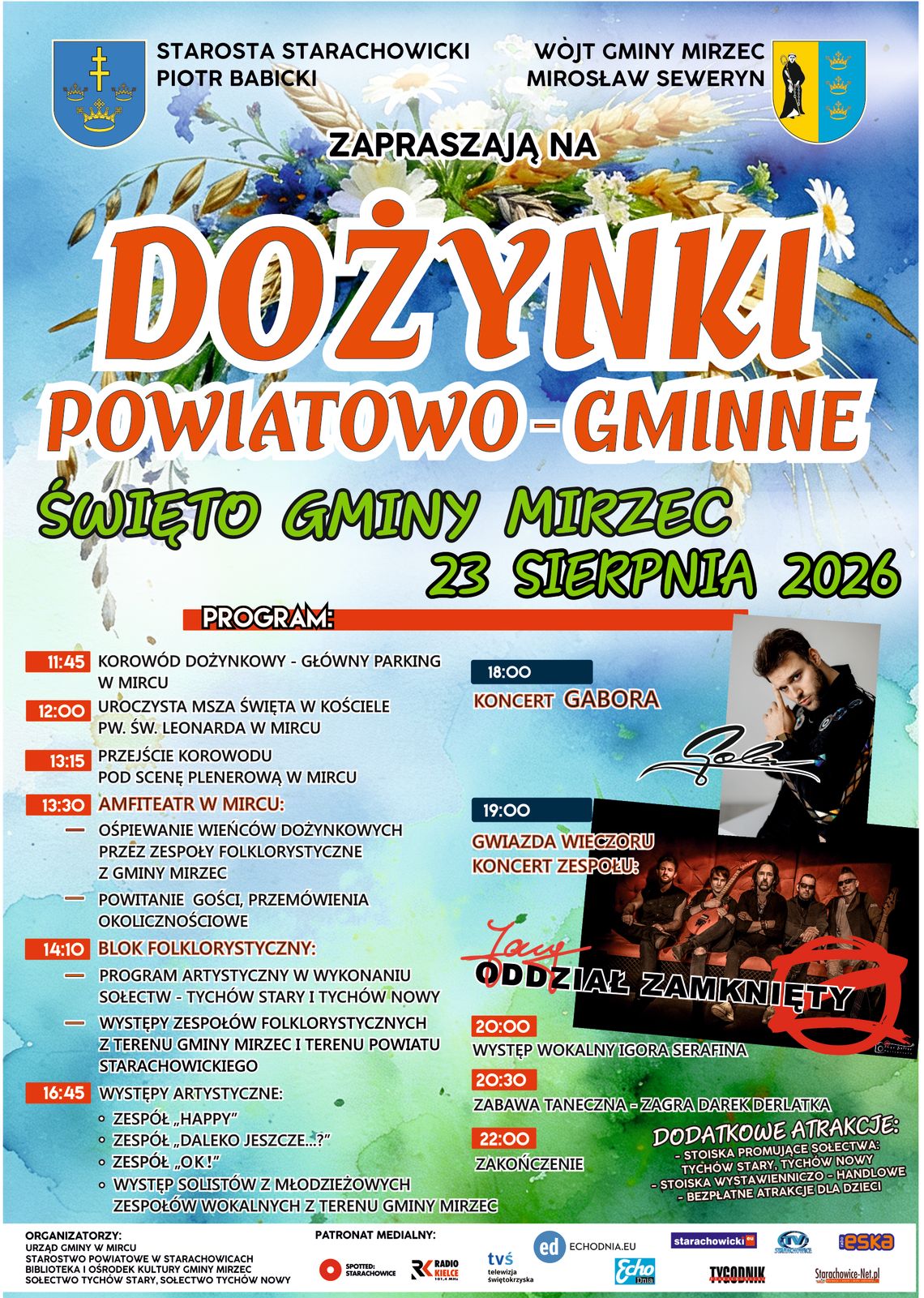 23 sierpnia Święto Gminy i Mirzec i Dożynki Powiatowo-Gminne 23 sierpnia Święto Gminy i Mirzec i Dożynki Powiatowo-Gminne