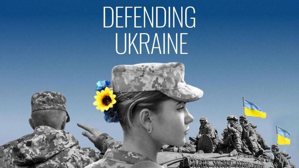 Akcja #DefendingUkraine poświęcona Dniu Obrońców Ukrainy dziś na kieleckim Rynku