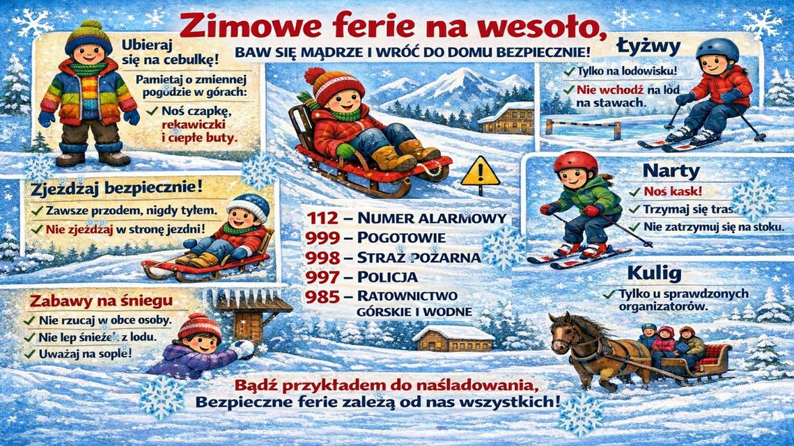 Aktualności Zimowe ferie – baw się mądrze i wróć do domu bezpiecznie!