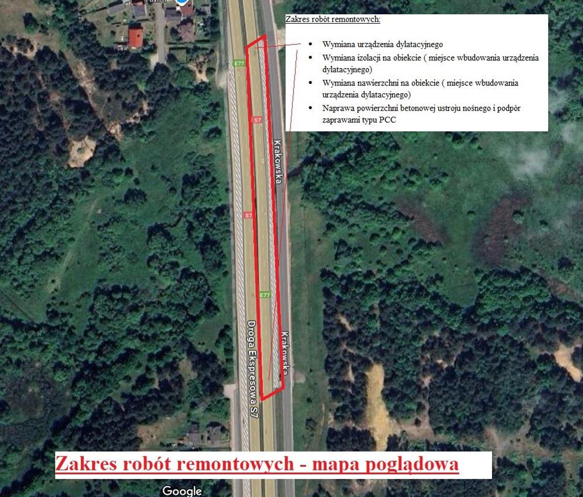 Będzie remont na estakadzie S7 w Skarżysku - Kamiennej. Będą utrudnienia